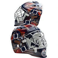 Masque de gardien miniature réplique non signé des Oilers d'Edmonton de Franklin Sports
