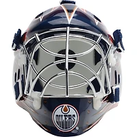 Masque de gardien miniature réplique non signé des Oilers d'Edmonton de Franklin Sports