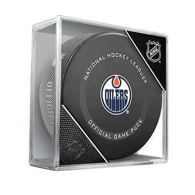 Edmonton Oilers Unsigned Inglasco 2021 Model Official Game Puck