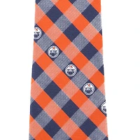 Edmonton Oilers Woven Poly Check Tie