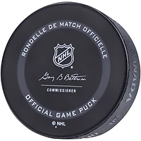 Rondelle de jeu officielle autographiée par Evan Bouchard des Oilers d'Edmonton, modèle 2021