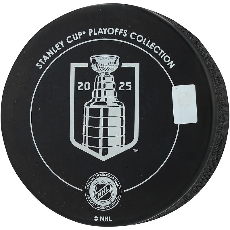 Evan Bouchard Edmonton Oilers Autographed 2025 Stanley Cup Final Dueling Matchup Hockey Puck