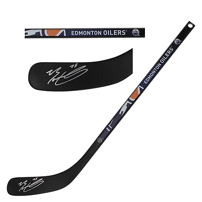 Bâton de hockey composite miniature autographié par Evan Bouchard des Oilers d'Edmonton