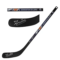 Bâton de hockey composite miniature autographié par Evan Bouchard des Oilers d'Edmonton