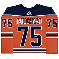 Evan Bouchard Edmonton Oilers Autographié Orange Adidas Authentique Maillot