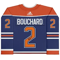 Maillot Adidas Royal Authentic autographié par Evan Bouchard des Oilers d'Edmonton