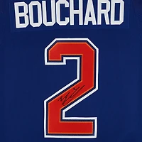 Evan Bouchard Edmonton Oilers Autographed Royal Fanatics Premium Jersey
