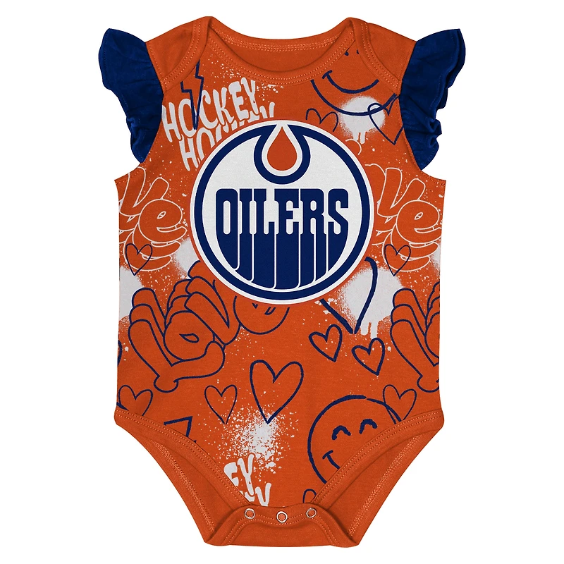 Ensemble deux pièces pour bébé fille Outerstuff Edmonton Oilers Team Star