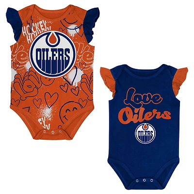 Ensemble deux pièces pour bébé fille Outerstuff Edmonton Oilers Team Star