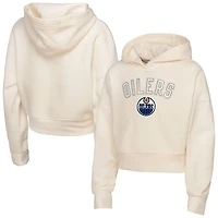 Sweat à capuche court et surdimensionné Blitz pour filles Outerstuff Natural des Oilers d'Edmonton