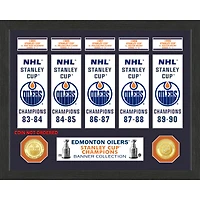 Highland Mint Edmonton Oilers 15" x 12" Stanley Cup Banner Collection - Photo