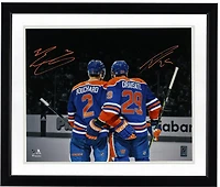Leon Draisaitl & Evan Bouchard Edmonton Oilers Autographed 16" x 20" Celebration Photograph