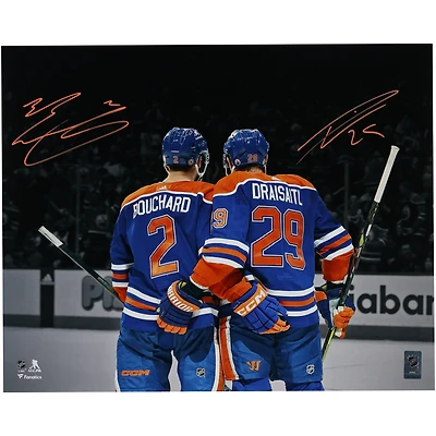 Leon Draisaitl & Evan Bouchard Edmonton Oilers Autographed 16" x 20" Celebration Photograph