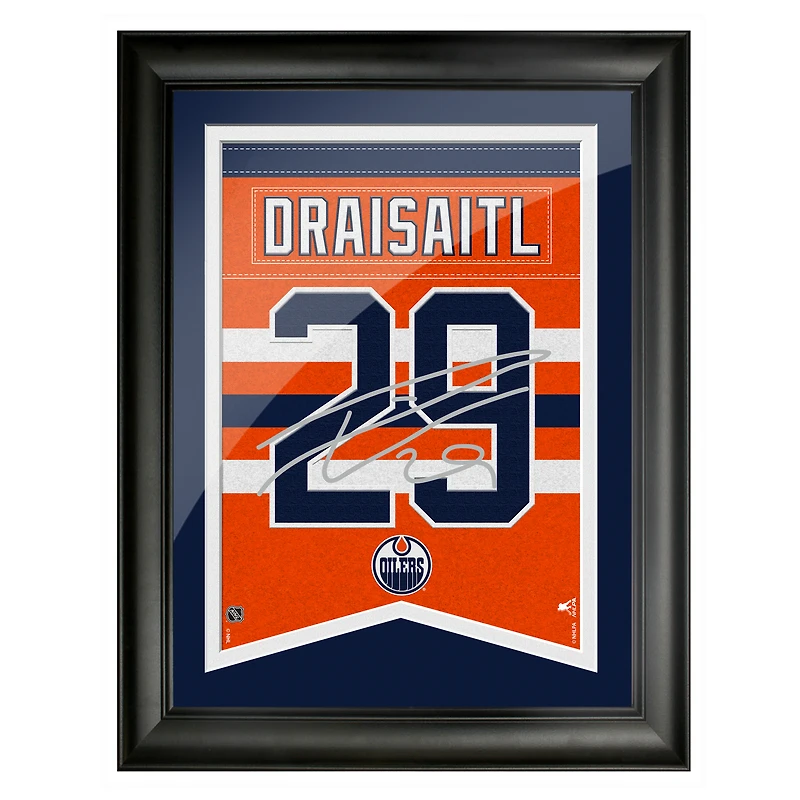 Leon Draisaitl Edmonton Oilers 12 `` x 16 '' Replica Autograph Player - Bannière