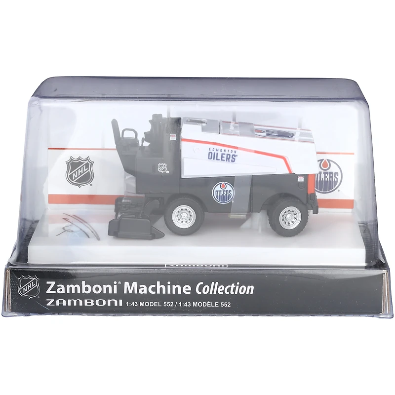 Zamboni miniature en métal moulé sous pression à l'échelle 1:43, autographiée par Leon Draisaitl des Oilers d'Edmonton