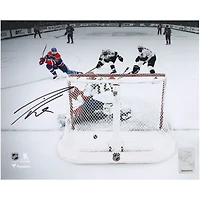 Leon Draisaitl Edmonton Oilers Autographed 8" x 10" 2025 Stanley Cup Final Game 1 Overtime Goal Spotlight Photograph
