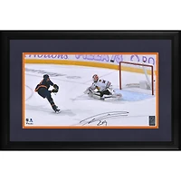 Leon Draisaitl Edmonton Oilers Autographed Framed 10" x 18" Goal vs. Chicago Blackhawks Photograph - Limited Edition of 29