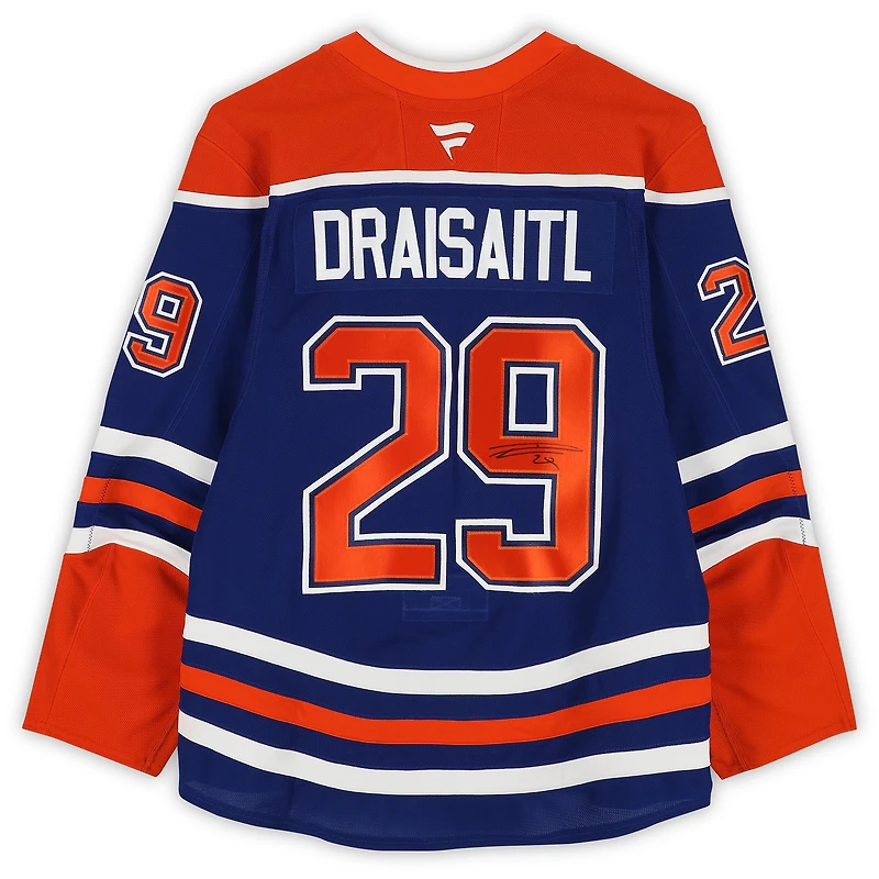 Leon Draisaitl Edmonton Oilers Autographed Royal Fanatics Authentic Pro Jersey