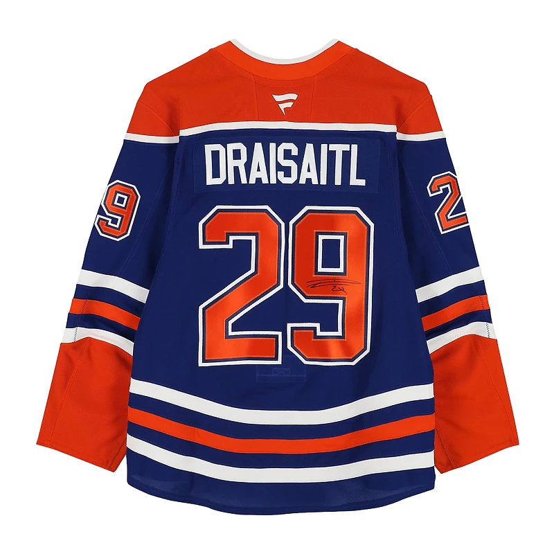 Leon Draisaitl Edmonton Oilers Autographed Royal Fanatics Authentic Pro Jersey
