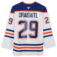 Maillot Fanatics blanc autographié par Leon Draisaitl des Oilers d'Edmonton