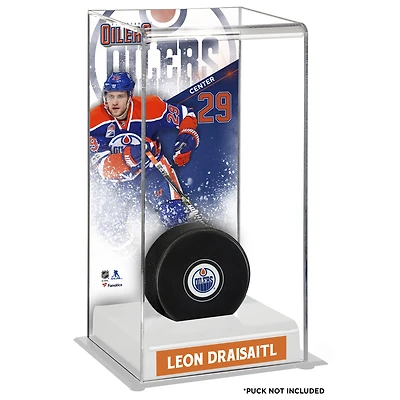 Étui de luxe pour rondelle de hockey Leon Draisaitl Edmonton Oilers