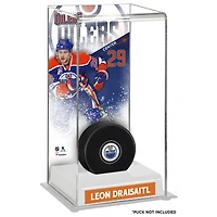 Étui de luxe pour rondelle de hockey Leon Draisaitl Edmonton Oilers