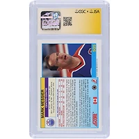 Carte canadienne bilingue #505 autographiée par Mark Messier des Oilers d'Edmonton 1991-92, avec l'inscription « HOF 2007 », présentée par des fanatiques de la CGC