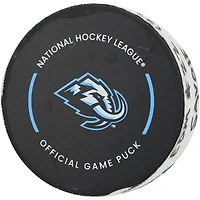 Rondelle de but utilisée par Matthew Savoie (Oilers d'Edmonton) lors du match du 24 mars 2026 contre le Mammoth de l'Utah.