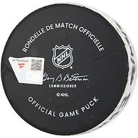 Matthew Savoie Edmonton Oilers Game-Used Goal Puck from March 24, 2026 vs. Utah Mammoth