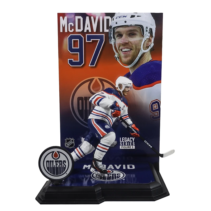 Figurine articulée Connor McDavid des Oilers d'Edmonton de 18 cm (7 pouces) de McFarlane Toys