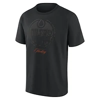 Men’s Fanatics Edmonton Oilers Blackout Heavyweight T-Shirt