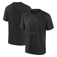 T-shirt épais Fanatics Edmonton Oilers Blackout pour homme
