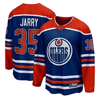Men's Fanatics Tristan Jarry Royal Edmonton Oilers Home Premier Breakaway Player Jersey