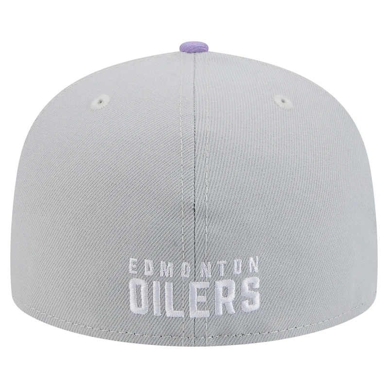 Men's New Era Gray/Light Edmonton Oilers Color Pack Two-Tone 59FIFTY Fitted Hat