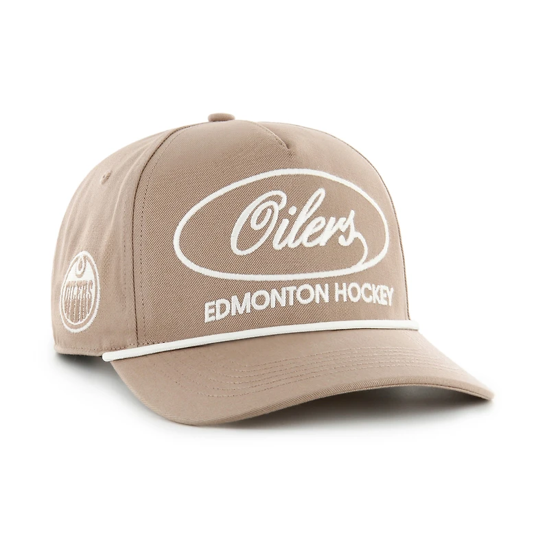 Casquette ajustable Edmonton Oilers Foundational Hitch marron '47 pour homme