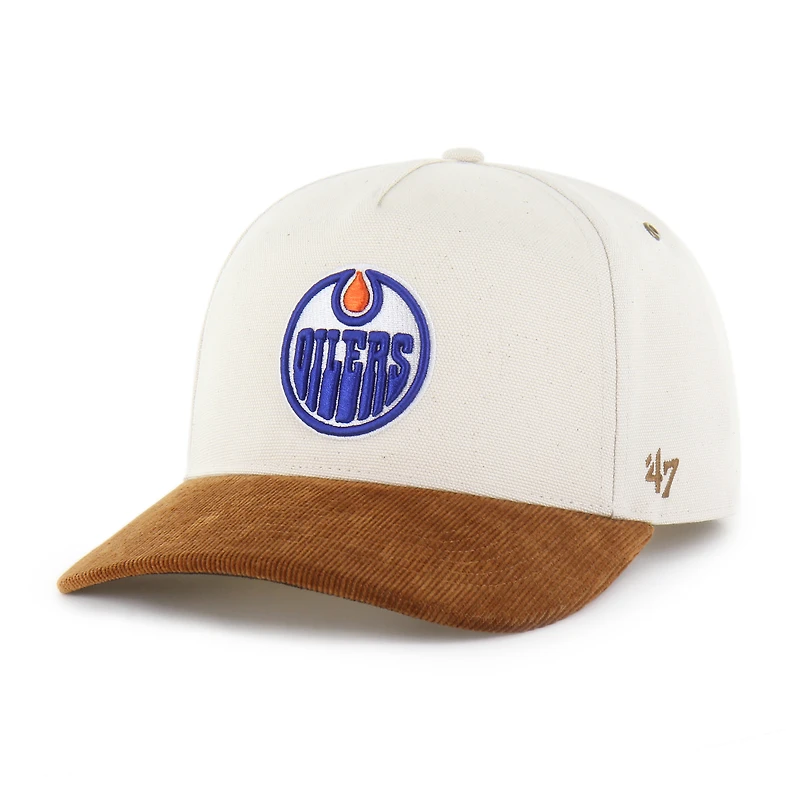 Casquette ajustable Edmonton Oilers '47 Naturel/Marron Non Teinte
