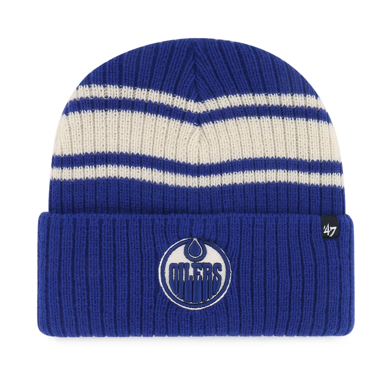 Men's '47 Royal Edmonton Oilers Harbor Stripe Cuffed Knit Hat