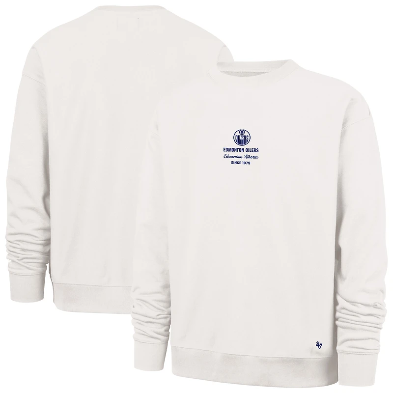 Sweat-shirt à col rond en polaire Anderson Foundation Edmonton Oilers '47 Sand pour homme