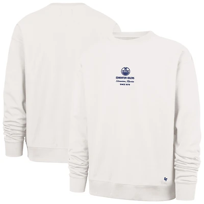 Sweat-shirt à col rond en polaire Anderson Foundation Edmonton Oilers '47 Sand pour homme