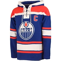 Chandail à capuchon '47 Wayne Gretzky Navy Edmonton Oilers Lacer Player Name & Number pour hommes