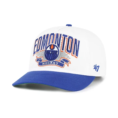 Men's '47 White/Royal Edmonton Oilers Prime Play Hitch Adjustable Hat
