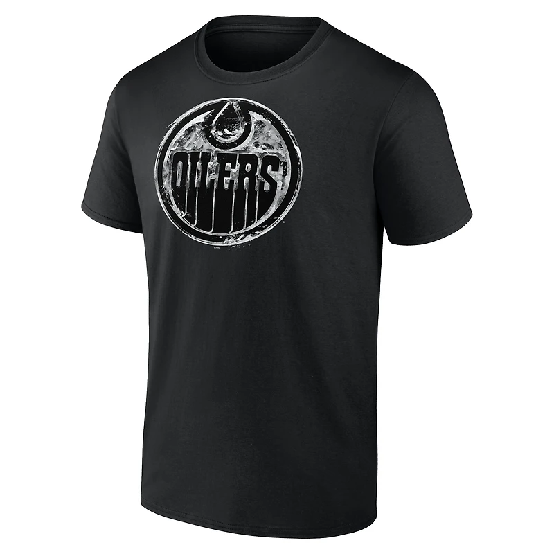 Men's Black Edmonton Oilers Iced Out T-Shirt
