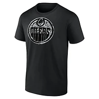 Men's  Black Edmonton Oilers Iced Out T-Shirt
