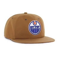 Men's Carhartt x '47 Brown Edmonton Oilers Captain Snapback Hat