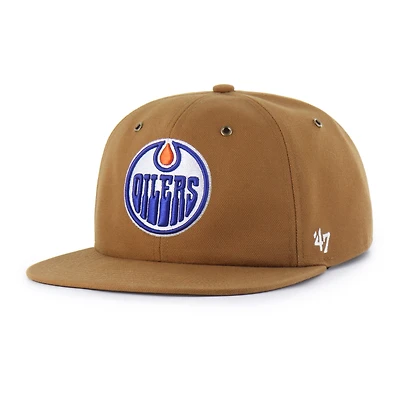 Men's Carhartt x '47 Brown Edmonton Oilers Captain Snapback Hat