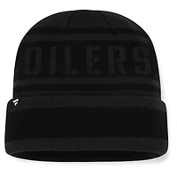 Men's Fanatics Black Edmonton Oilers Recon Cuffed Knit Hat