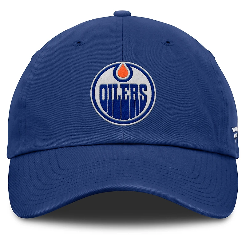 Men's Fanatics Blue Edmonton Oilers Decades Collection Adjustable Hat