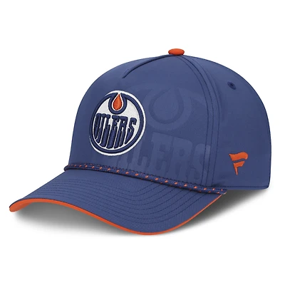 Men's Fanatics  Blue Edmonton Oilers On Stage Podium A-Frame Adjustable Hat