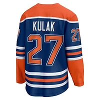 Men's Fanatics Brett Kulak Royal Edmonton Oilers Home Breakaway Player Jersey