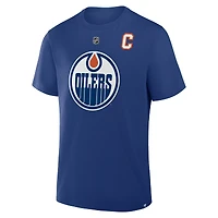 Men's Fanatics Connor McDavid Royal Edmonton Oilers Authentic Stack Name & Number T-Shirt